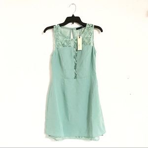 Lace Sheer Low Cut Open Back Formal Dress